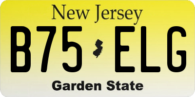 NJ license plate B75ELG