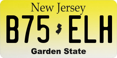 NJ license plate B75ELH