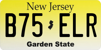 NJ license plate B75ELR