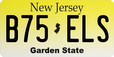 NJ license plate B75ELS