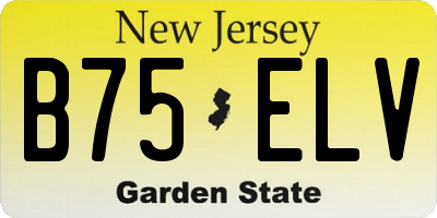 NJ license plate B75ELV