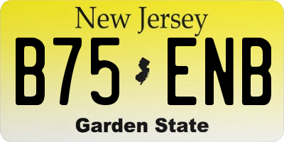 NJ license plate B75ENB