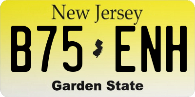 NJ license plate B75ENH