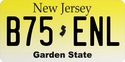 NJ license plate B75ENL