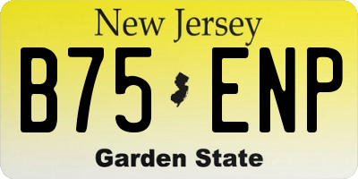 NJ license plate B75ENP