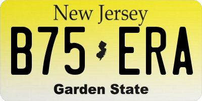NJ license plate B75ERA