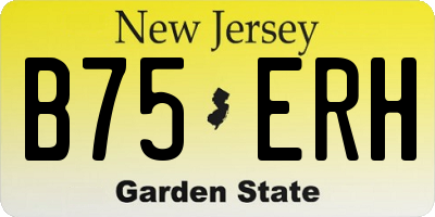 NJ license plate B75ERH
