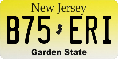 NJ license plate B75ERI