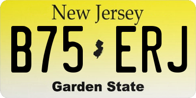 NJ license plate B75ERJ