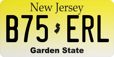 NJ license plate B75ERL