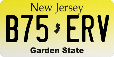 NJ license plate B75ERV