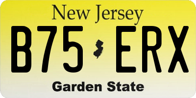 NJ license plate B75ERX