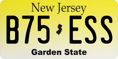 NJ license plate B75ESS
