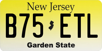 NJ license plate B75ETL
