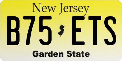 NJ license plate B75ETS