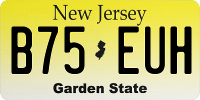 NJ license plate B75EUH
