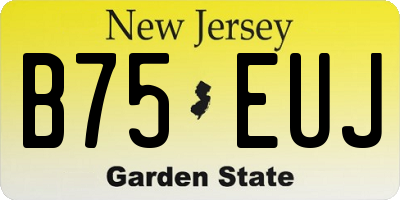 NJ license plate B75EUJ