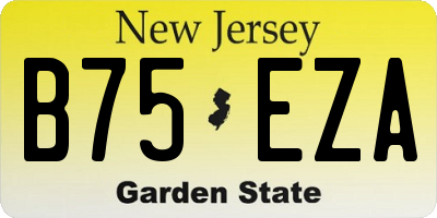 NJ license plate B75EZA