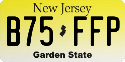 NJ license plate B75FFP