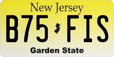 NJ license plate B75FIS