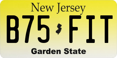 NJ license plate B75FIT