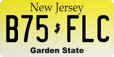 NJ license plate B75FLC