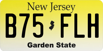 NJ license plate B75FLH