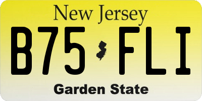 NJ license plate B75FLI