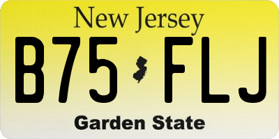 NJ license plate B75FLJ