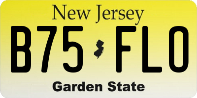 NJ license plate B75FLO