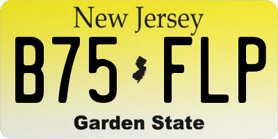 NJ license plate B75FLP