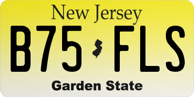 NJ license plate B75FLS