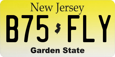 NJ license plate B75FLY
