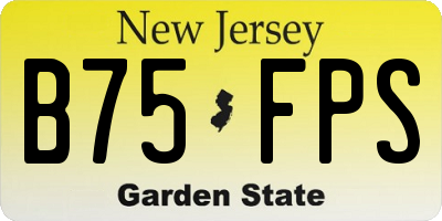 NJ license plate B75FPS