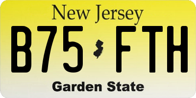 NJ license plate B75FTH