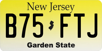 NJ license plate B75FTJ