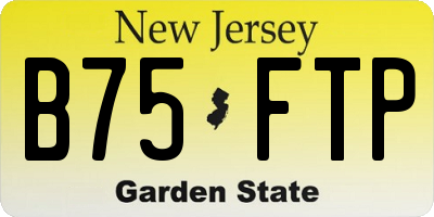 NJ license plate B75FTP
