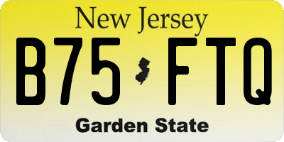 NJ license plate B75FTQ