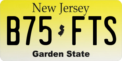 NJ license plate B75FTS