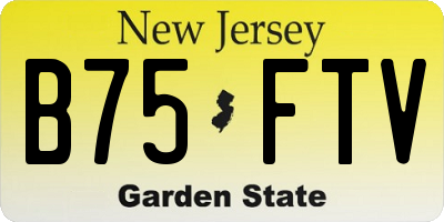NJ license plate B75FTV