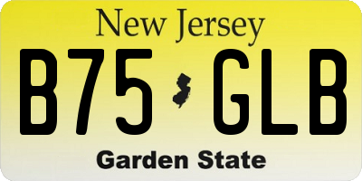 NJ license plate B75GLB