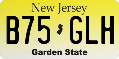 NJ license plate B75GLH