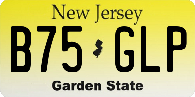NJ license plate B75GLP
