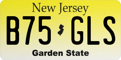 NJ license plate B75GLS