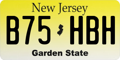 NJ license plate B75HBH