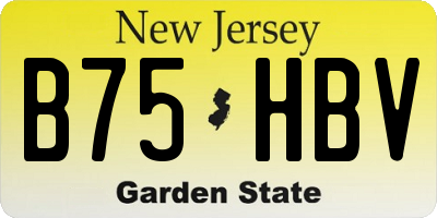 NJ license plate B75HBV