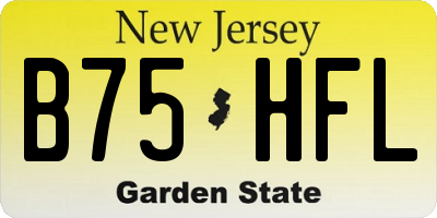 NJ license plate B75HFL