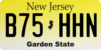 NJ license plate B75HHN