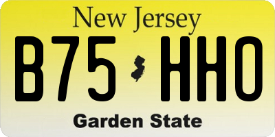 NJ license plate B75HHO
