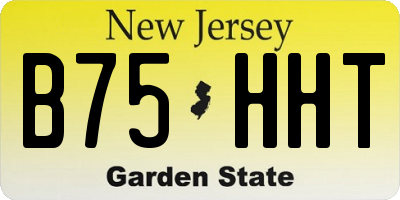 NJ license plate B75HHT